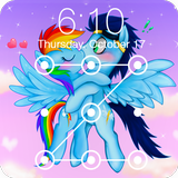 Pony Love Valentine Rainbow AppLock Security icône