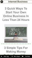 Internet Business - How To Start Online Income? screenshot 1