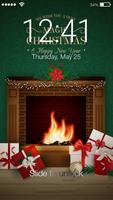 Christmas Fireplace App Lock poster