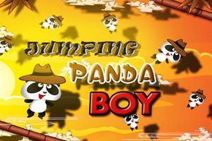 Jumping Panda Boy Poster