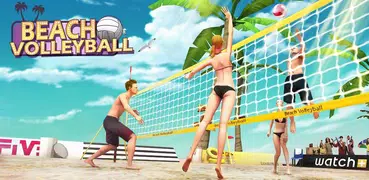 Pallavolo in spiaggia 3D