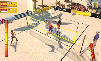 Poster Pallavolo in spiaggia 3D