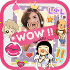 Emoticon Cartoon Stickers-icoon