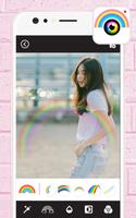 Rainbow-Overlay Sticker, Filter Selfie Camera 🌈 الملصق
