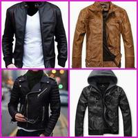 Leather Jacket Men Affiche
