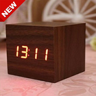 An antique wooden clock collection icon