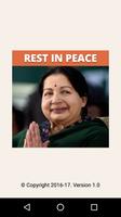 Jayalalithaa RIP Rest In Peace Plakat