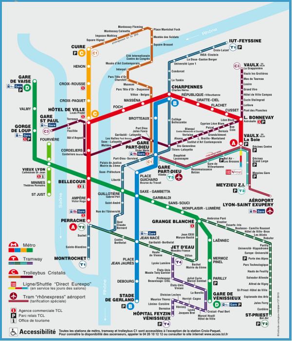 plan de metro lyon