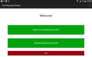 برنامه‌نما Message Backup for KIK[ROOT] عکس از صفحه