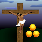 Block Hexagon Puzzle Jesus On The Cross-icoon
