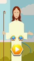 ألعاب اللغز الصلب يسوع على الصليب الملصق