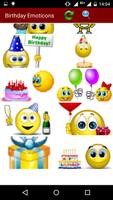 Birthday Emoticons پوسٹر