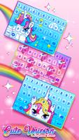 Tema Teclado Unicornio Lindo Poster