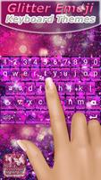 Glitter Emoji Keyboard Themes poster