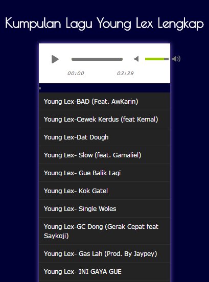 Kumpulan Lagu Young Lex Lengkap For Android Apk Download