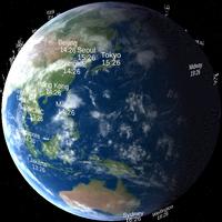 World Time Globe Cartaz