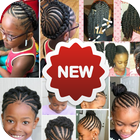 African kids braids icon