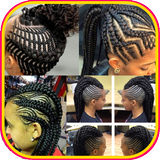 Tresse et natte - Model de coiffure africaine icône