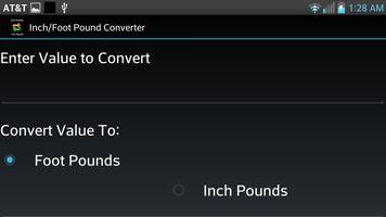 Inch/Foot Pound Converter capture d'écran 1