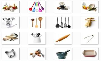 Kitchen Utensils Onet Game पोस्टर