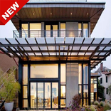 The design of the front canopy of the house