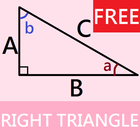 Triángulo rectángulo calculadora icono