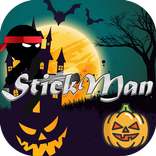 Stickman run : Halloween game