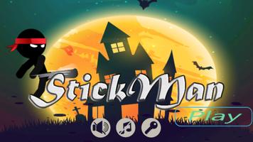 Stickman run : Halloween game 海报