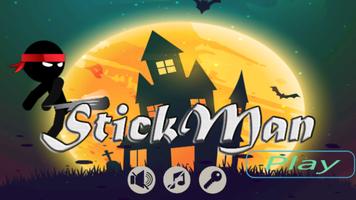Stickman run : Halloween game poster