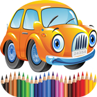 Cars coloring book icon