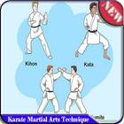 Technique d'arts martiaux de karaté icône