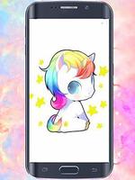 پوستر cute Kawaii Unicorn wallpapers