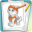 How To color Paw Patrol ( Free Coloring For kids )