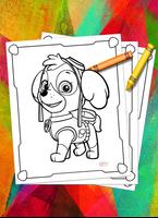 How To color Paw Patrol ( Free Coloring For kids ) پوسٹر