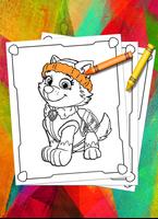 How To color Paw Patrol ( Free Coloring For kids ) اسکرین شاٹ 2