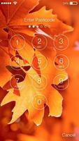 Autumn Yellow Leaf PIN  Lock Screen imagem de tela 1