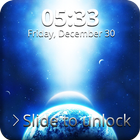 Earth And Moon PIN  Lock Screen أيقونة