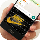 Gold Sport keyboard theme N i k e APK