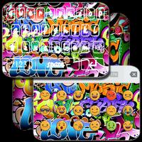 Keyboard Emoji Best Graffiti Theme captura de pantalla 3