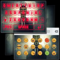 Keyboard Theme Anonymous Emoji poster