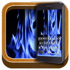 Keyboard emoji Blue Flame icône