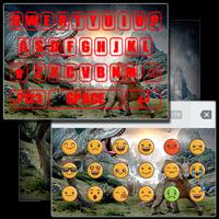 Keyboard emoji Dinosaurus Theme ポスター