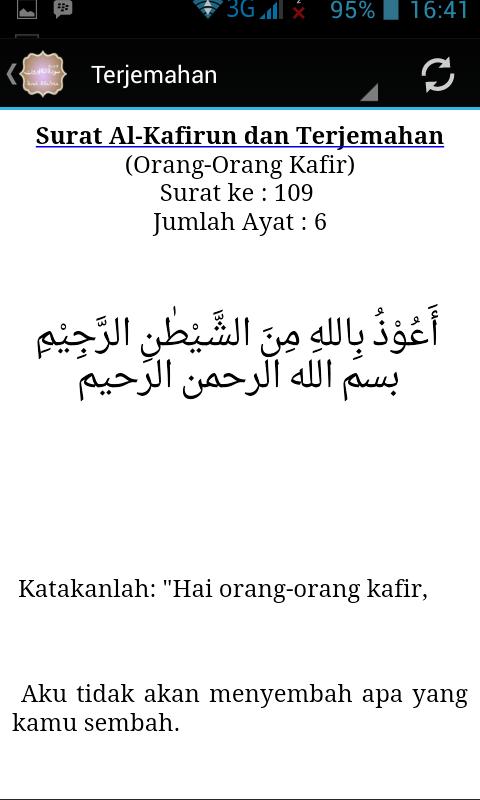 Surah Al Kafirun Terjemahan For Android Apk Download