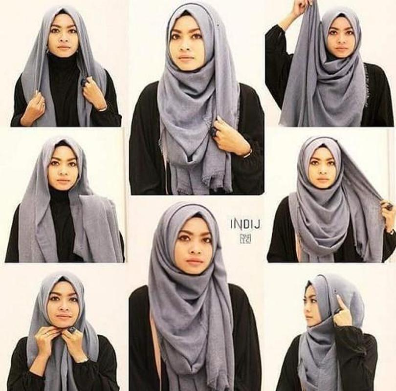 Model Hijab Segi Empat Simple