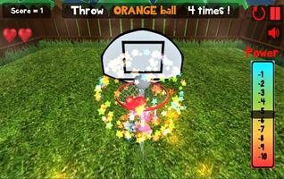 Basket and the Colored Balls 3D capture d'écran 2