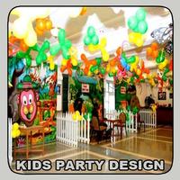 Kids Party Design پوسٹر