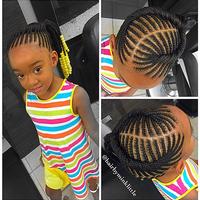 Kids Hairstyle and Braids Affiche