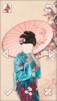 Quimono Geisha Montagens Fotos imagem de tela 1