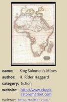King Solomon's Mines penulis hantaran