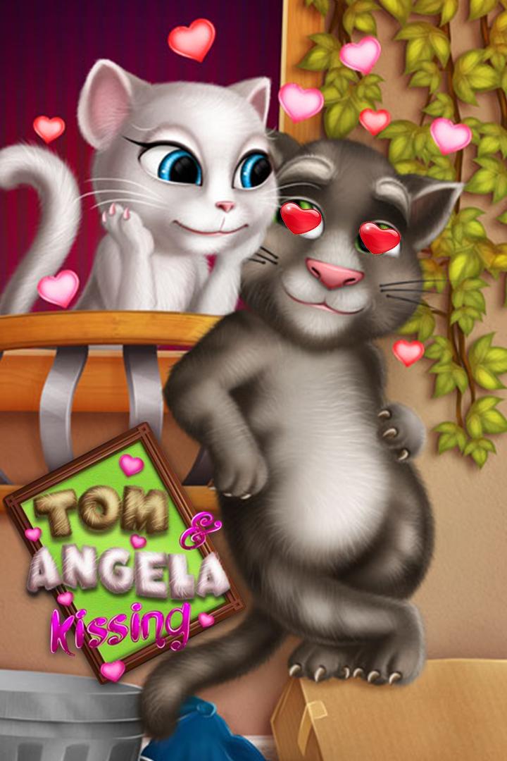 Talking Cats Kissing Game постер.